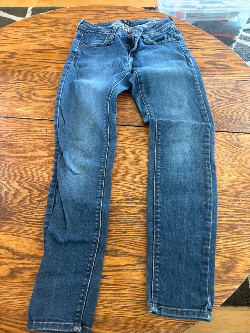 Just Black womens Slim Straight Jeans in Deep Blue Wash